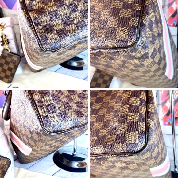 Louis Vuitton Damier Ebene Speedy 30 custom painted with key Cles pouch - Picture 14 of 15